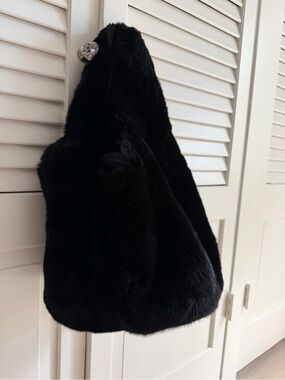 Black Mink Fur Bag